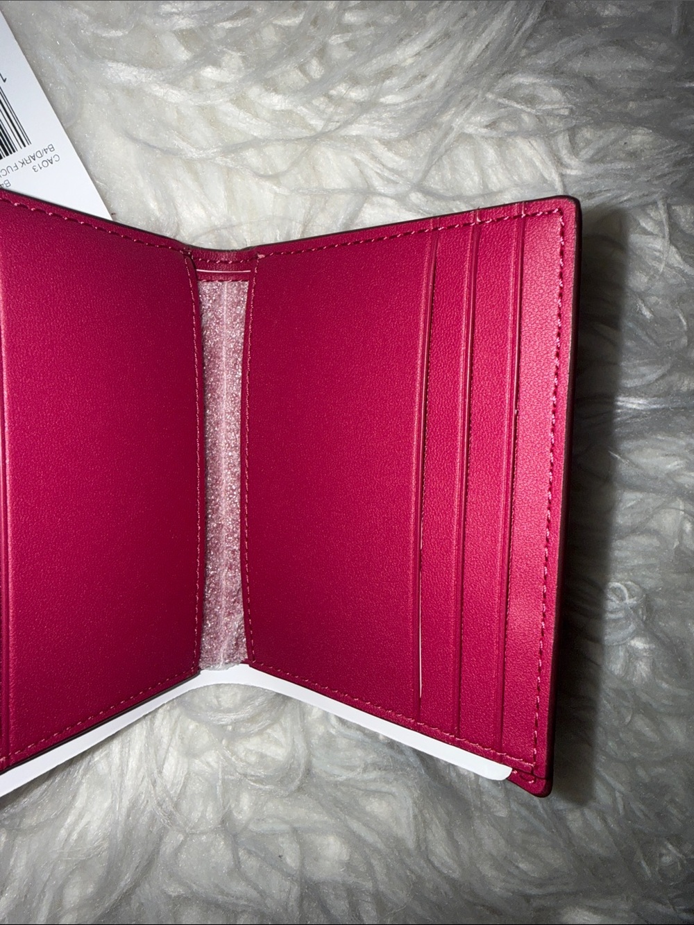 Coach Mila Mini Leather Flap Wallet- Dark Fuchsia - Picture 3 of 6